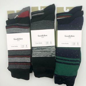 NEW Goodfellow &Co Men's Crew Socks 3-Packs